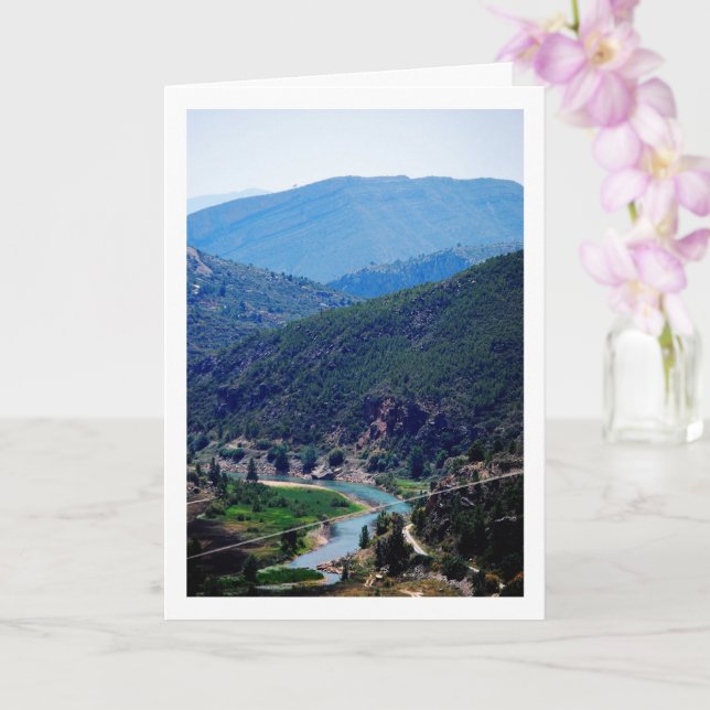 Loriguilla Reservoir Landscape, Domeño Viejo Card (Orchid)