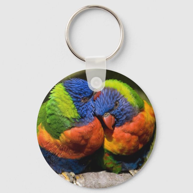 Lorikeets in Love Key Ring (Front)