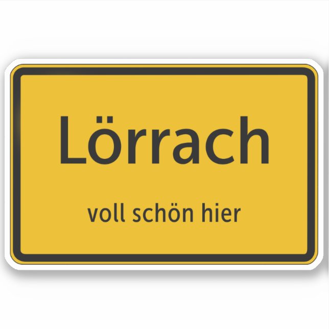 Lörrach Sticker Autosticker (Front)