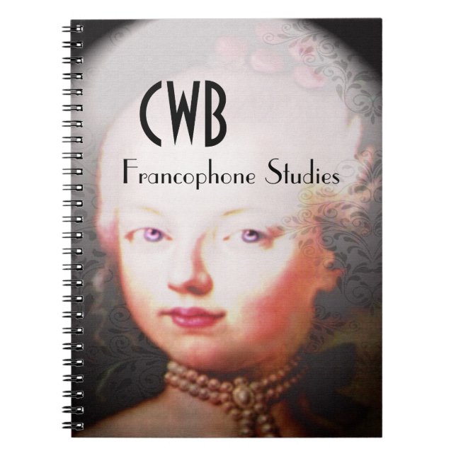Lorraynna French Baroque  Monogram Notebook (Front)