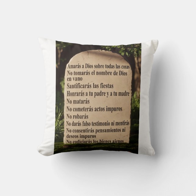Los 10 mandamientos cushion (Front)