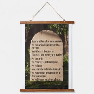 Los 10 mandamientos hanging tapestry
