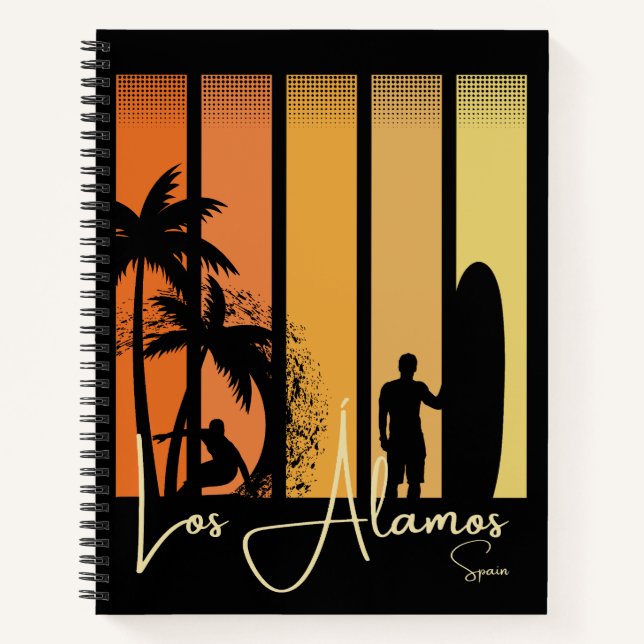 Los Alamos Spain Surfing Beach Notebook (Front)