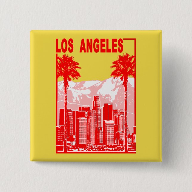 Los Angeles 15 Cm Square Badge (Front)