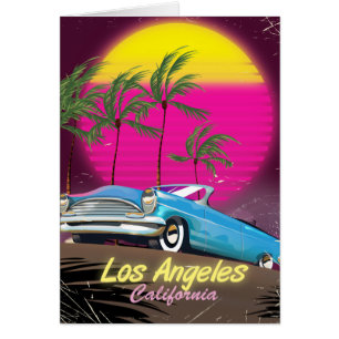 Los Angeles 1980s Retro Travel print