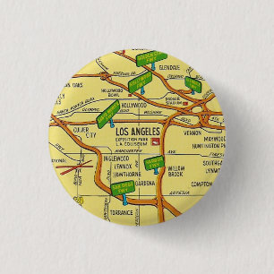 Los Angeles 3 Cm Round Badge