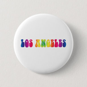 Los Angeles 60's Tie Dye 6 Cm Round Badge