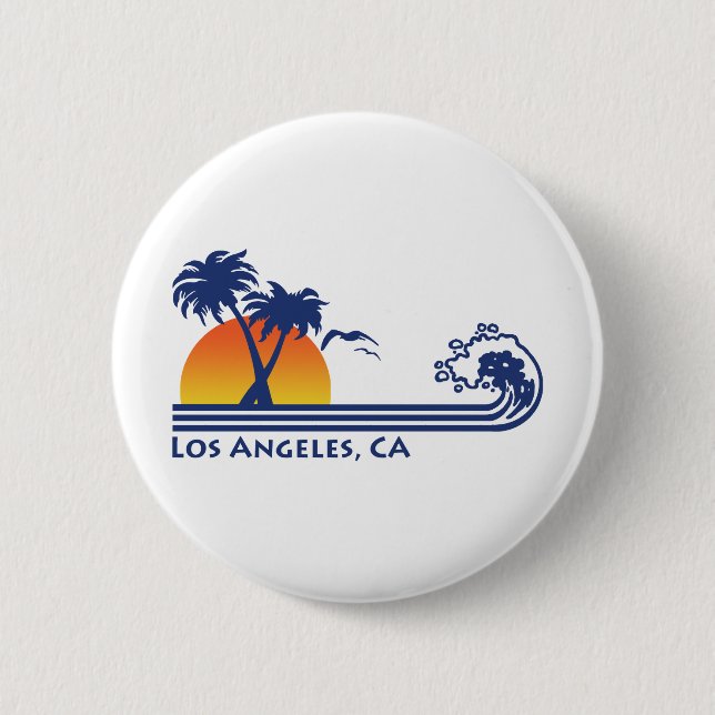 Los Angeles 6 Cm Round Badge (Front)