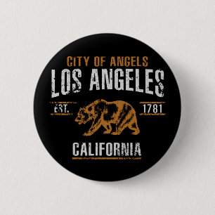 Los Angeles 6 Cm Round Badge