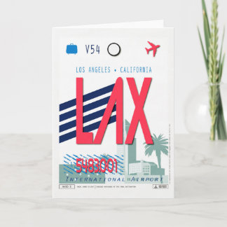 Los Angeles Airport Baggage Poster Card