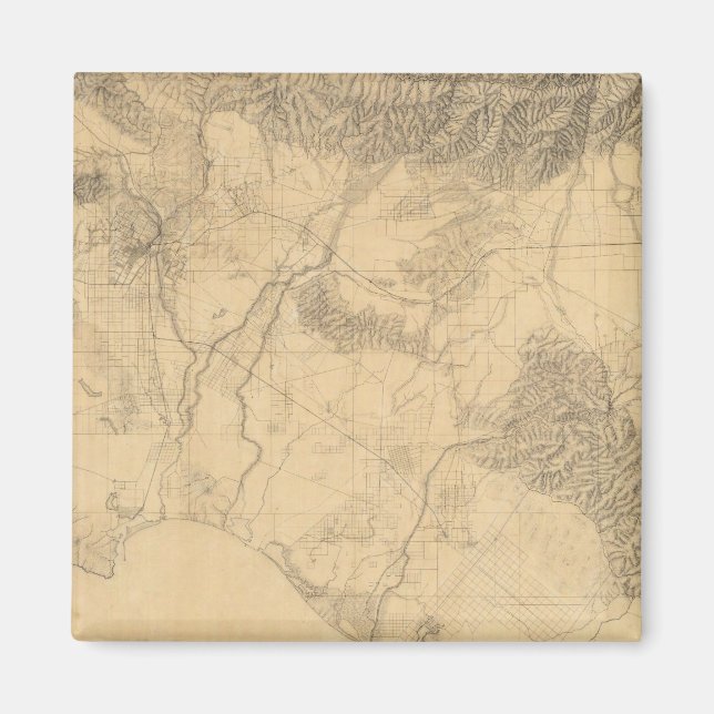 Los Angeles and San Bernardino Topography Magnet (Front)