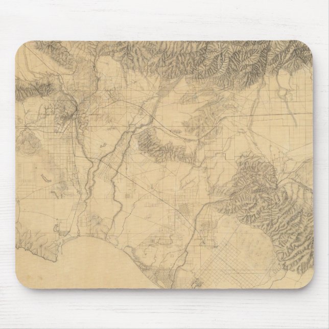 Los Angeles and San Bernardino Topography Mouse Pad (Front)