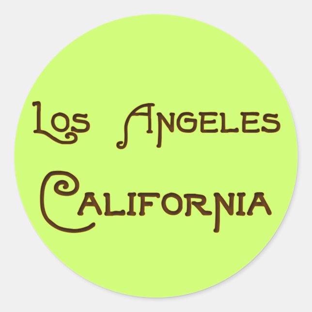 Los Angeles Art Deco Logo Classic Round Sticker (Front)