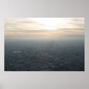 Los Angeles at dusk Poster