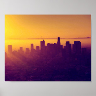 Los Angeles at sunset Poster