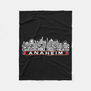 Los Angeles Baseball Team All Time Legends Anaheim Fleece Blanket