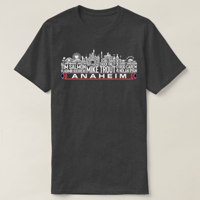 Los Angeles Baseball Team All Time Legends Anaheim T-Shirt (Design Front)