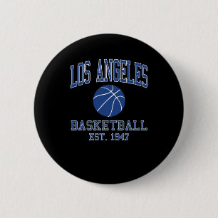 Los Angeles Basketball 6 Cm Round Badge