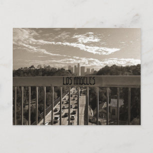 LOS ANGELES BLACK&WHITE POSTCARD