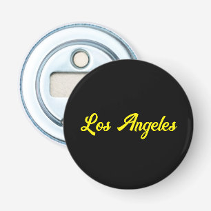 Los Angeles Button Bottle Opener