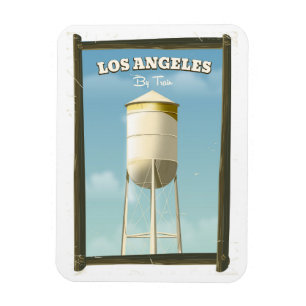 Los Angeles By train poster Magnet