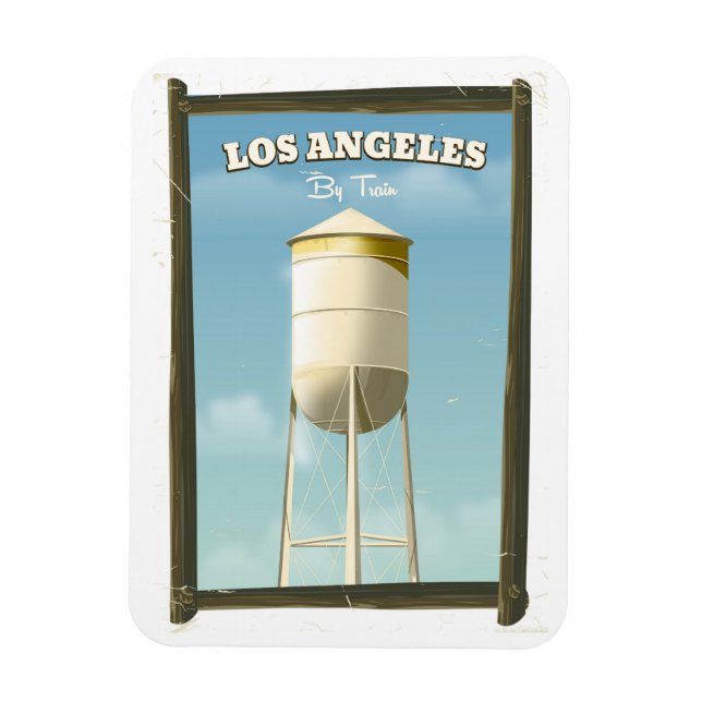 Los Angeles By train poster Magnet (Vertical)
