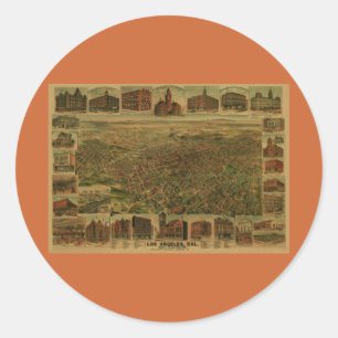 Los Angeles CA 1891 Classic Round Sticker