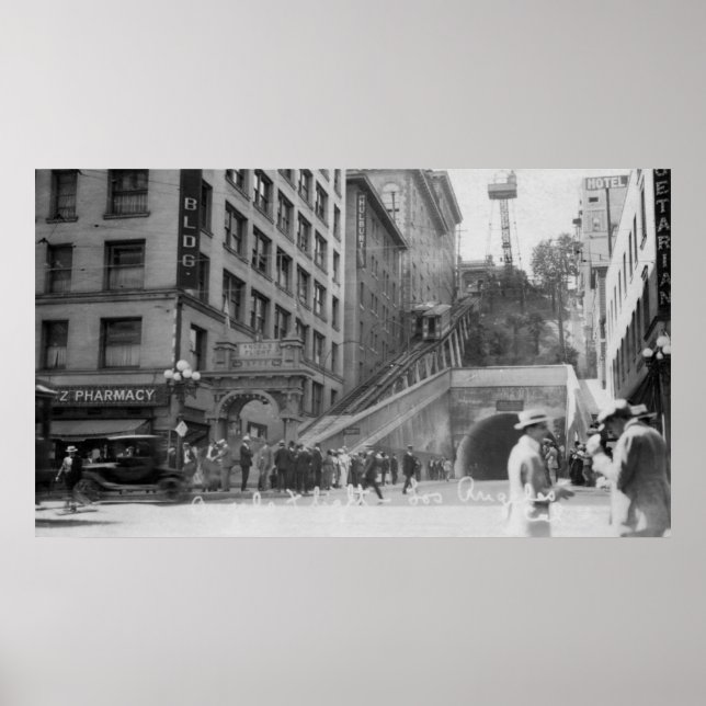 Los Angeles, CA Andels Flight Street Cars Poster (Front)