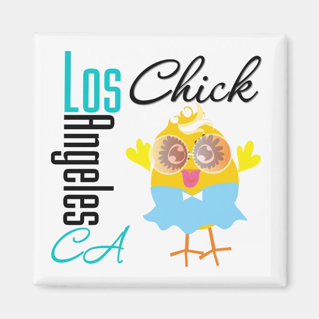 Los Angeles CA Chick-3 Magnet (Front)