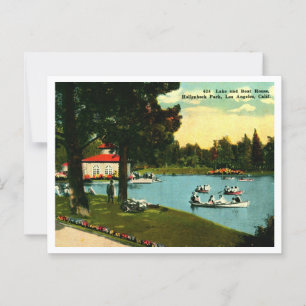 Los Angeles CA Hollenbeck Park 1910s Postcard