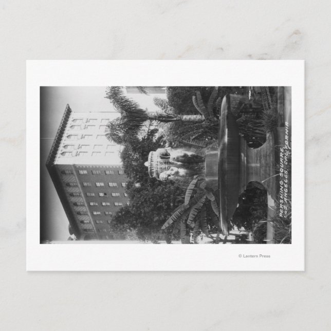 Los Angeles, CA View of Perishing Square Postcard (Front)