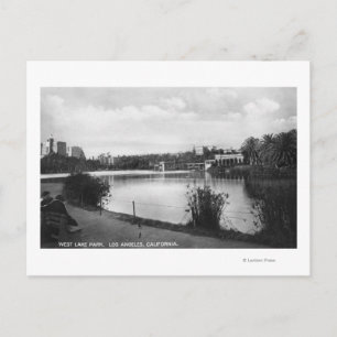 Los Angeles, CA West Lake Park City View Postcard