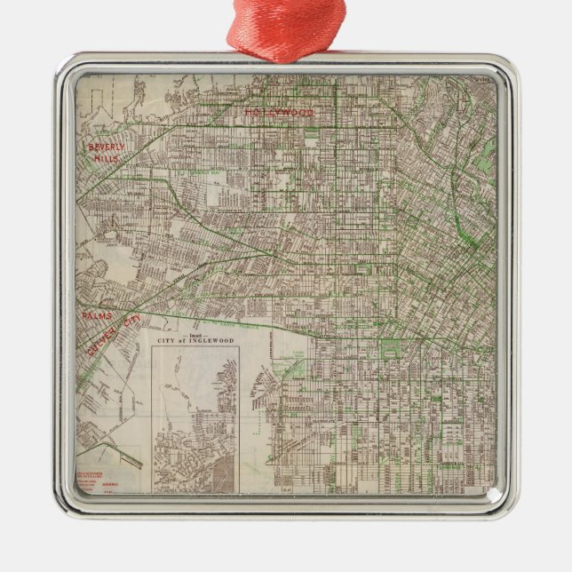 Los Angeles, California 2 Metal Ornament (Front)