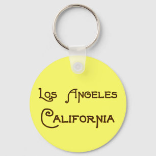 Los Angeles California Art Deco Keychain