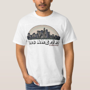 Los Angeles California art skyline guys value tee