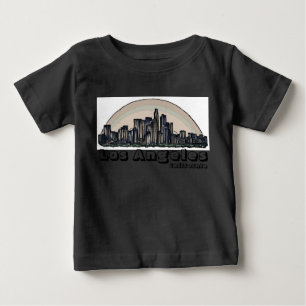 Los Angeles California artsy skyline baby T-Shirt