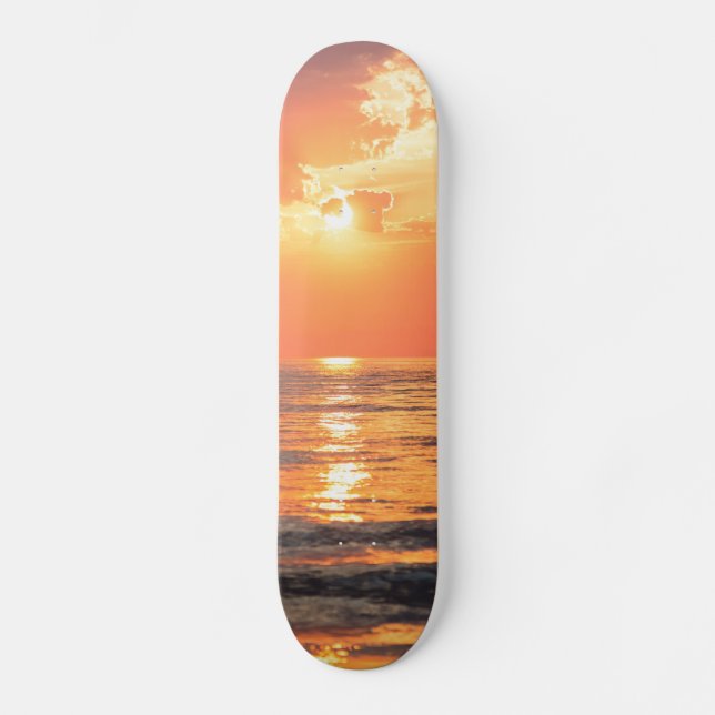 Los Angeles California beach at sunset Skateboard (Front)