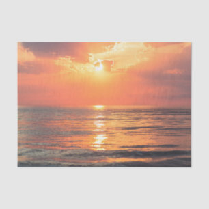Los Angeles California beach at sunset Tissue Paper