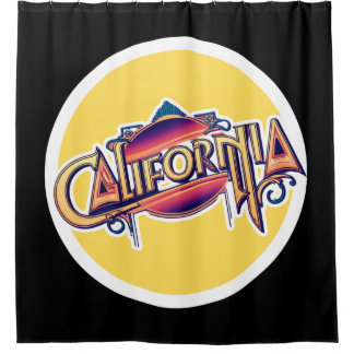 Los Angeles california beach home decor  Shower Curtain