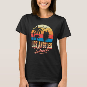 Los Angeles California Beach Surfing Surf Summer V T-Shirt