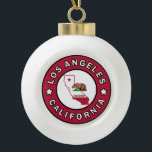 Los Angeles California Ceramic Ball Christmas Ornament<br><div class="desc">Los Angeles</div>