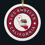Los Angeles California Ceramic Ornament<br><div class="desc">Los Angeles</div>