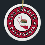 Los Angeles California Ceramic Ornament<br><div class="desc">Los Angeles</div>