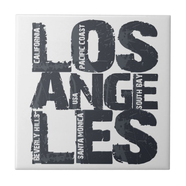 Los Angeles California Ceramic Tile (Front)