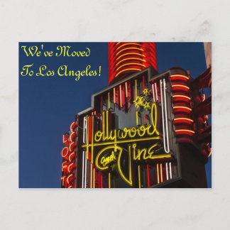 Los Angeles California Change of Address Announcement Postcard