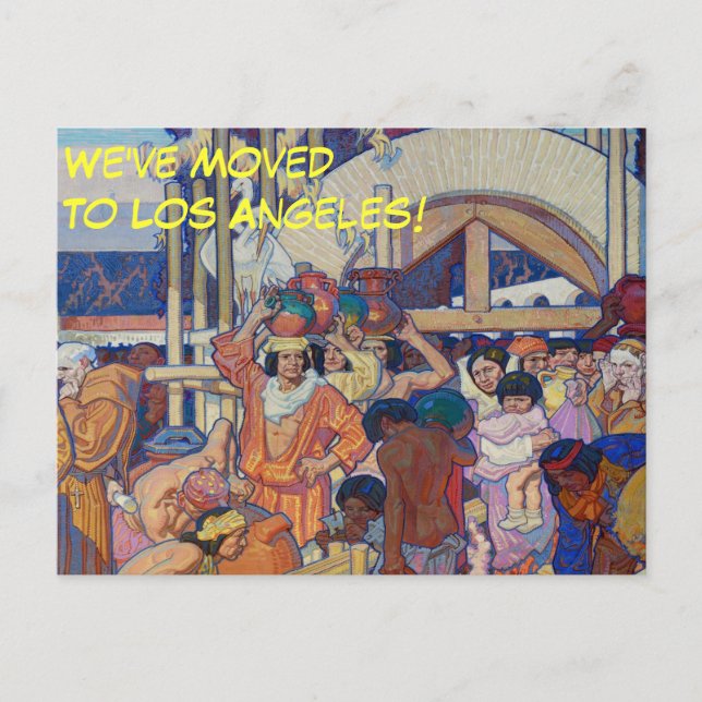 Los Angeles California Change of Address Announcement Postcard (Front)