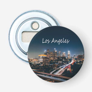 Los Angeles California City Skyline at night Bottle Opener