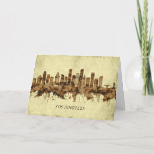 Los Angeles California Cityscape Holiday Card