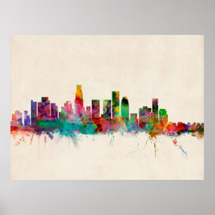Los Angeles California Cityscape Skyline Poster