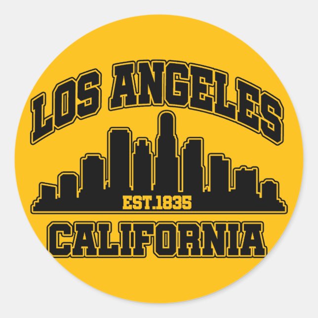 Los Angeles,California Classic Round Sticker (Front)